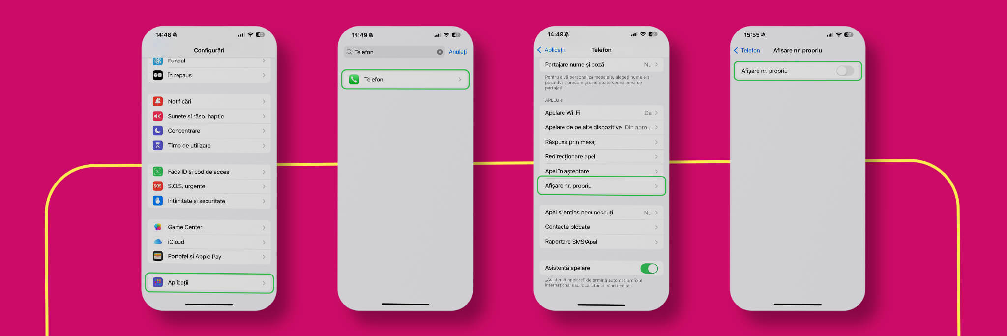imagine numar ascuns IOS