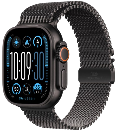 apple watch ultra milanese blacktitanium black klap